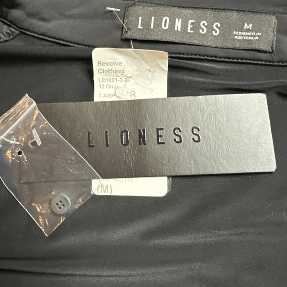 Lioness Soho Mini Dress in Onyx Back Medium New Womens Shirtdress - Picture 10 of 16